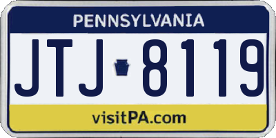 PA license plate JTJ8119
