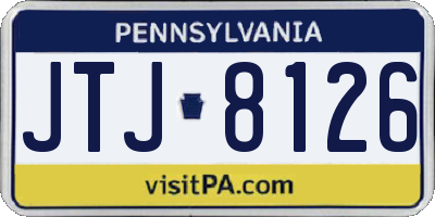 PA license plate JTJ8126
