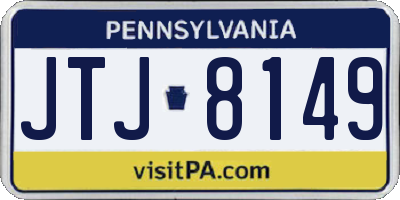 PA license plate JTJ8149