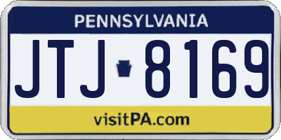 PA license plate JTJ8169