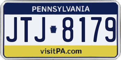 PA license plate JTJ8179