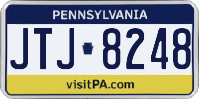 PA license plate JTJ8248