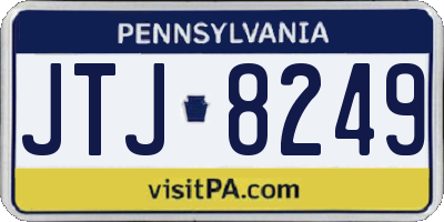 PA license plate JTJ8249