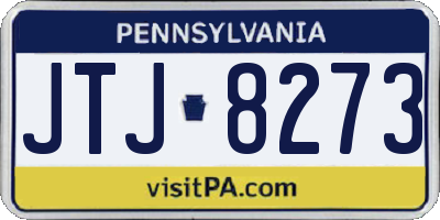 PA license plate JTJ8273