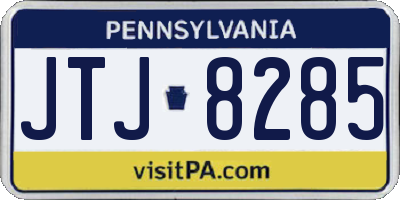 PA license plate JTJ8285