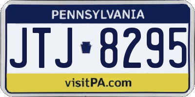 PA license plate JTJ8295