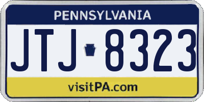 PA license plate JTJ8323