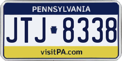 PA license plate JTJ8338