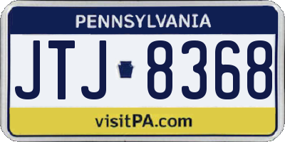 PA license plate JTJ8368