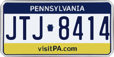 PA license plate JTJ8414