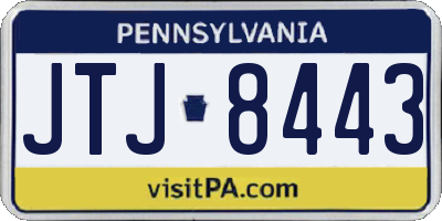 PA license plate JTJ8443