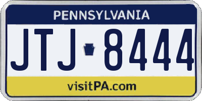 PA license plate JTJ8444