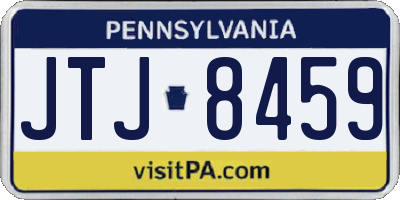 PA license plate JTJ8459
