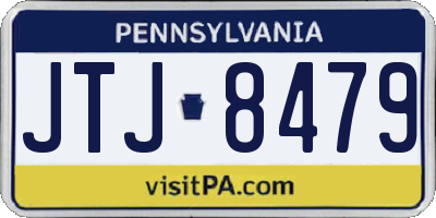 PA license plate JTJ8479