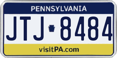 PA license plate JTJ8484