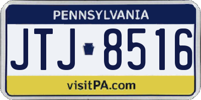 PA license plate JTJ8516