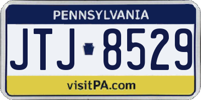 PA license plate JTJ8529