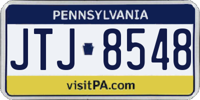 PA license plate JTJ8548