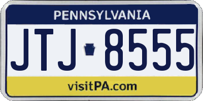 PA license plate JTJ8555