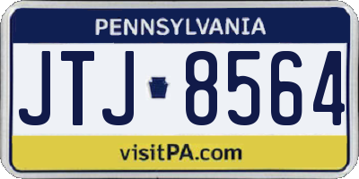 PA license plate JTJ8564