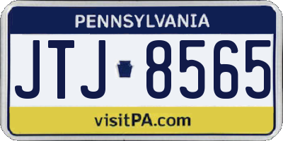 PA license plate JTJ8565