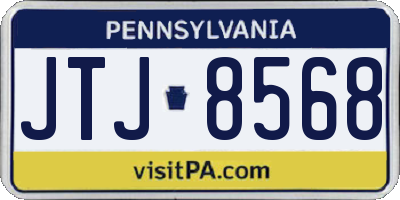 PA license plate JTJ8568