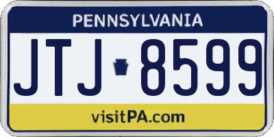 PA license plate JTJ8599