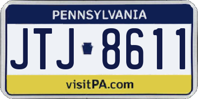 PA license plate JTJ8611