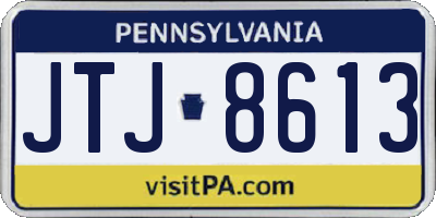 PA license plate JTJ8613
