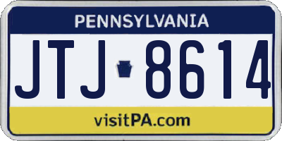 PA license plate JTJ8614