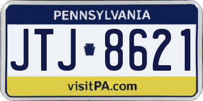 PA license plate JTJ8621