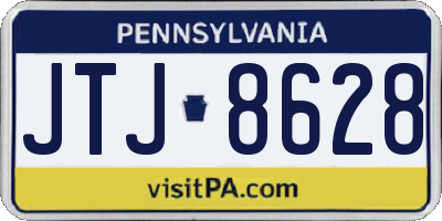 PA license plate JTJ8628