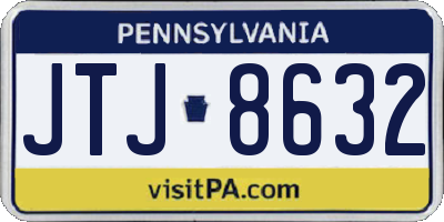 PA license plate JTJ8632