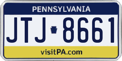 PA license plate JTJ8661
