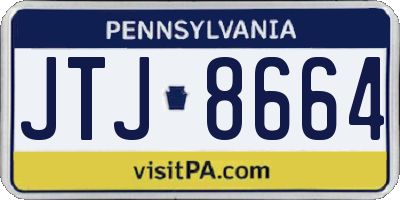 PA license plate JTJ8664