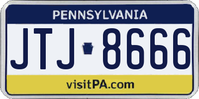 PA license plate JTJ8666