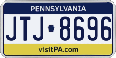 PA license plate JTJ8696