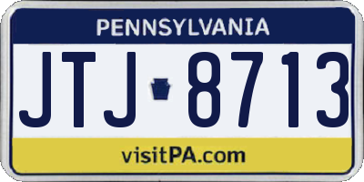 PA license plate JTJ8713