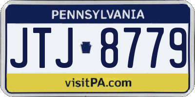 PA license plate JTJ8779