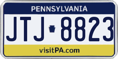 PA license plate JTJ8823