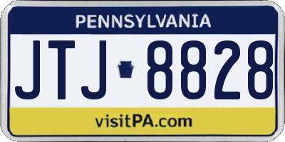 PA license plate JTJ8828