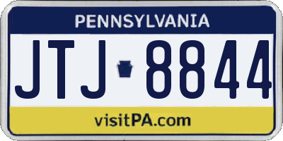 PA license plate JTJ8844