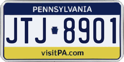 PA license plate JTJ8901