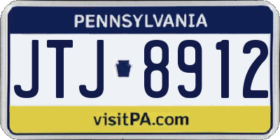 PA license plate JTJ8912