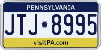 PA license plate JTJ8995