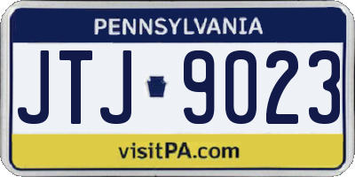 PA license plate JTJ9023