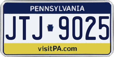 PA license plate JTJ9025