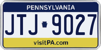 PA license plate JTJ9027