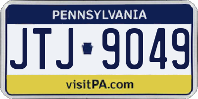 PA license plate JTJ9049