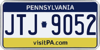 PA license plate JTJ9052